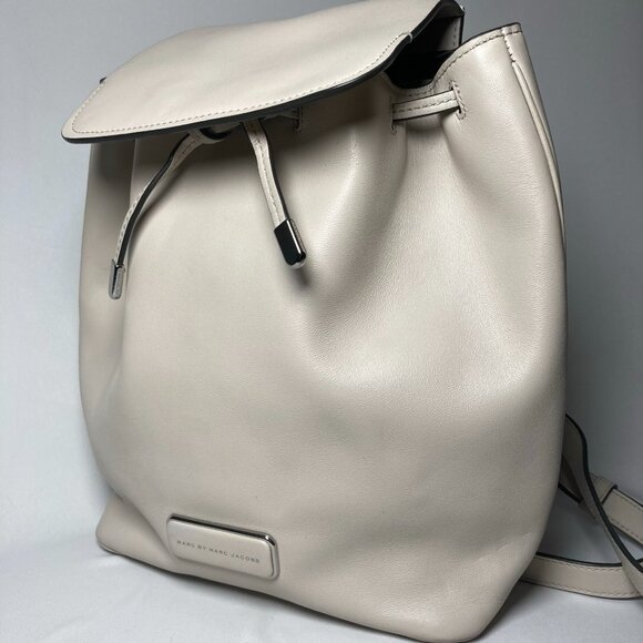 MARC by Marc Jacobs Ligero Leather Flap-Top Backpack, Tumbleweed Beige - Picture 2 of 7